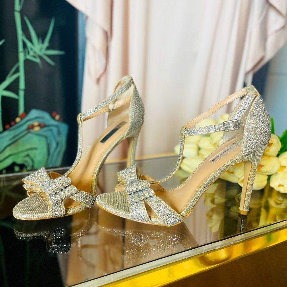 ♥️ INC International Concepts Women's Reesie Rhinestone Bow Evening heels